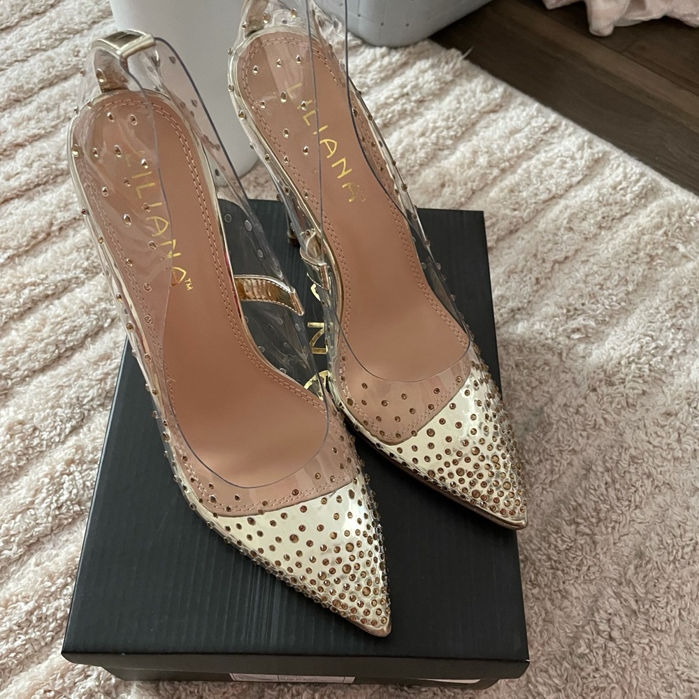 Gold heels size 7